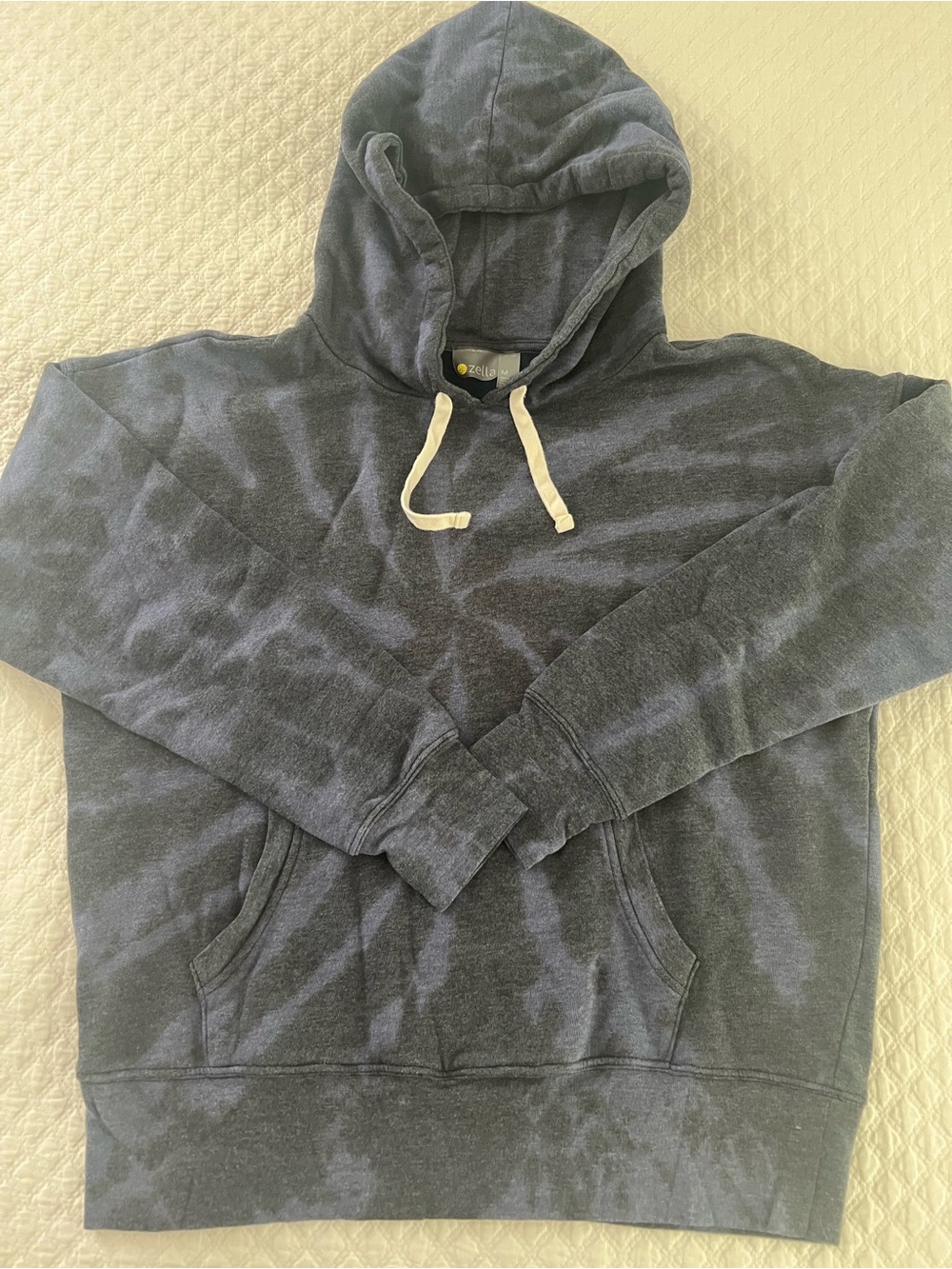 ZELLA Hooded Pullover Sweatshirt - Navy Tie-Dye - M